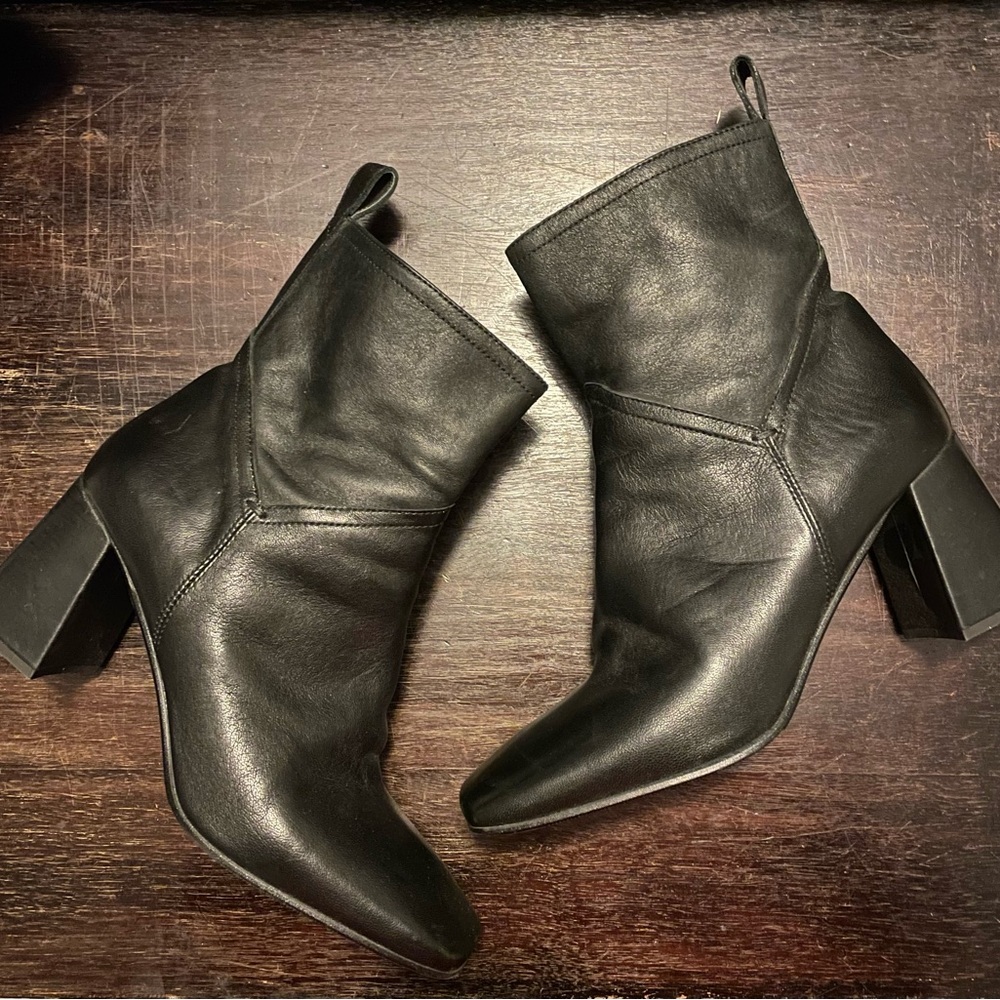 Napoleoni Italian Leather Boots, black, women’s size 41 (10.5)